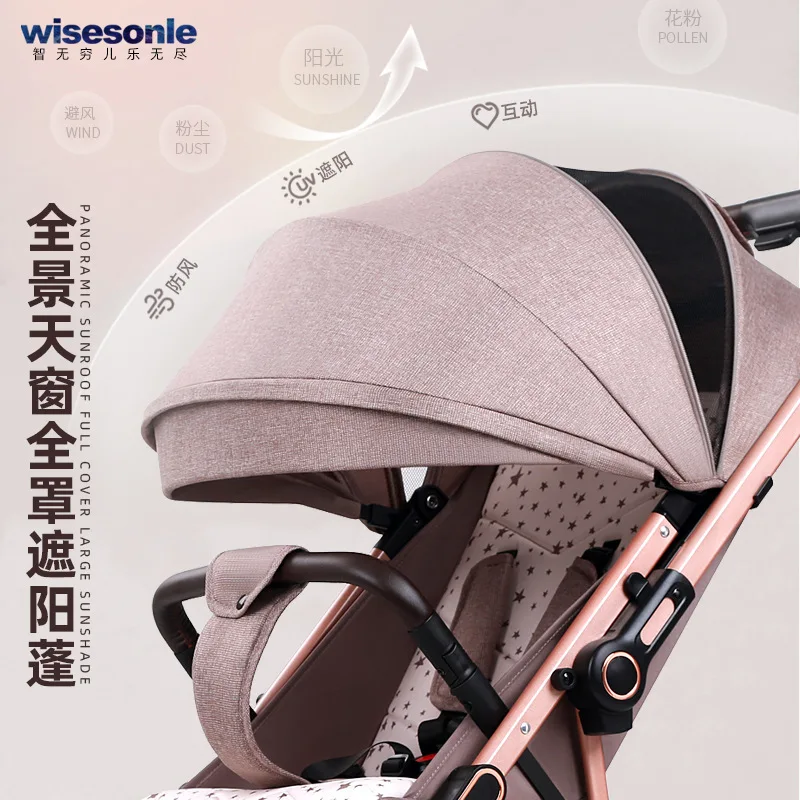 Carrito de bebé plegable bidireccional y compacto para viajar - imagen 5