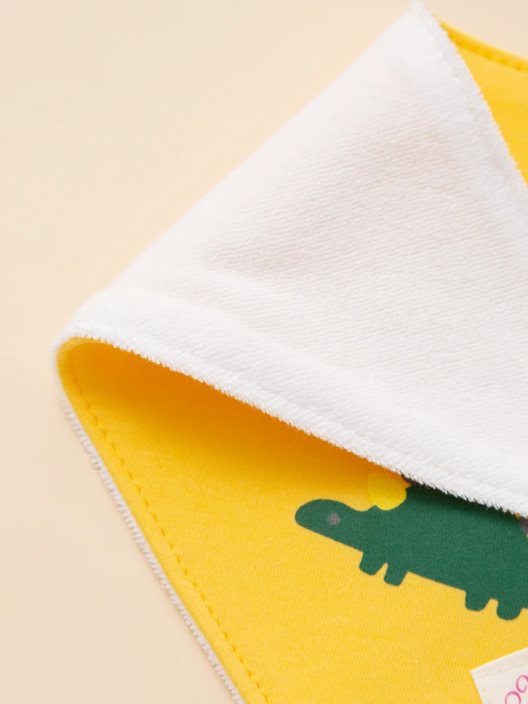 Babero de alimentación de bebé hecho de algodón, toalla de agua para la boca, doble capa, suave, cómodo, tamaño ajustable, accesorios de 0 a 3 años, 3 uds. - imagen 4