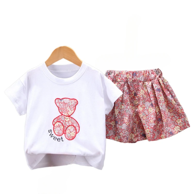 Conjunto verano algodón para bebé y niña: camiseta con shorts - imagen 5