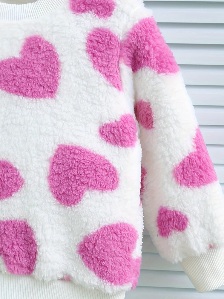 Chaqueta de lana gruesa con capucha para niña – Suave otoño e invierno - imagen 5