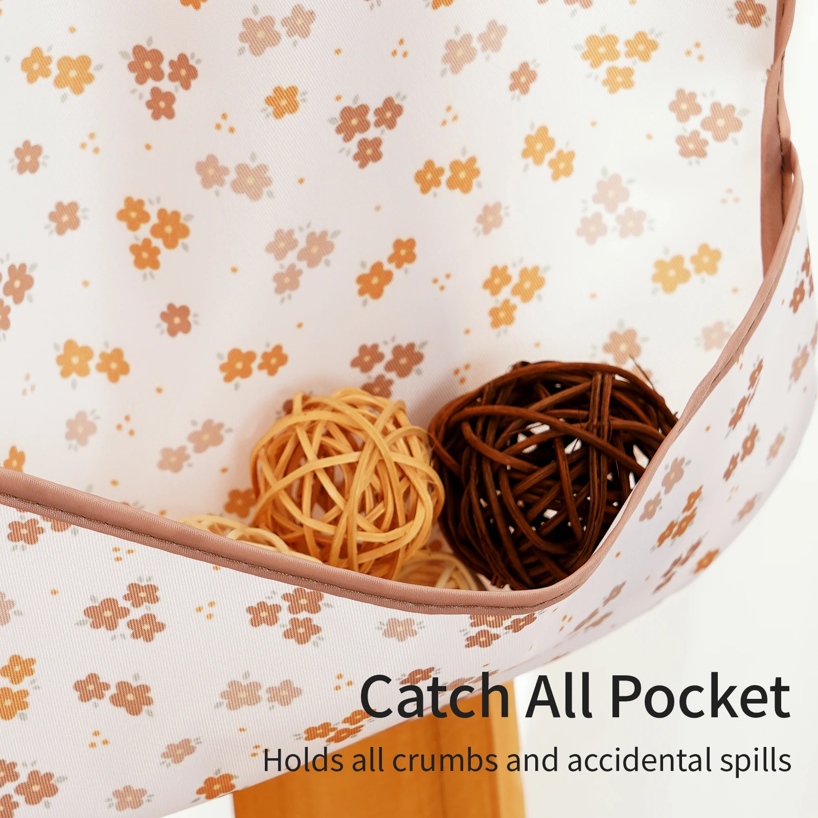 Paquete de 3 baberos para bebé a prueba de desorden con bolsillo Reversible, Baberos de alimentación para bebé con destete Led impermeable y recogedor de alimentos - imagen 5