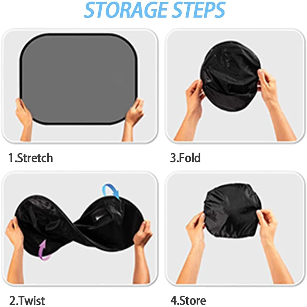 Visera de coche para bebé con visera trasera, pantalla de malla negra, bloque trasero de vidrio, visera de coche de verano, protección solar - imagen 3