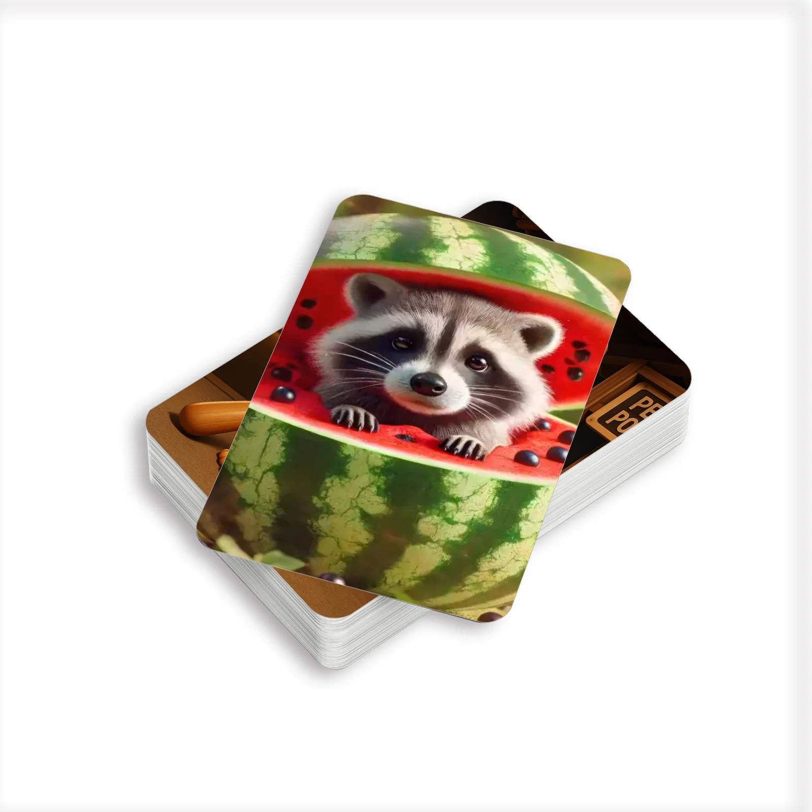 96 unids/caja TungTungSahur italiano Brainrot pegatina de madera (36 uds) + 60 uds TungTungSahur LOMO tarjetas Anime juego coleccionable - imagen 2