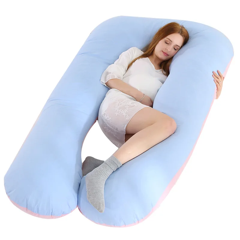Almohada de maternidad en forma de U, almohada de protección de cintura, almohada lateral multifuncional para dormir, desmontable, lavable, para lactancia - imagen 3