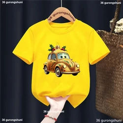Camiseta de coche divertida Navidad para niños y niñas – Algodón suave