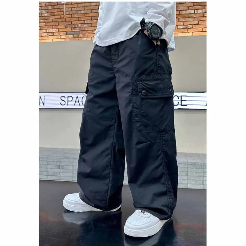 Pantalones de verano anchos para niños: hip-hop sólido informal - imagen 4