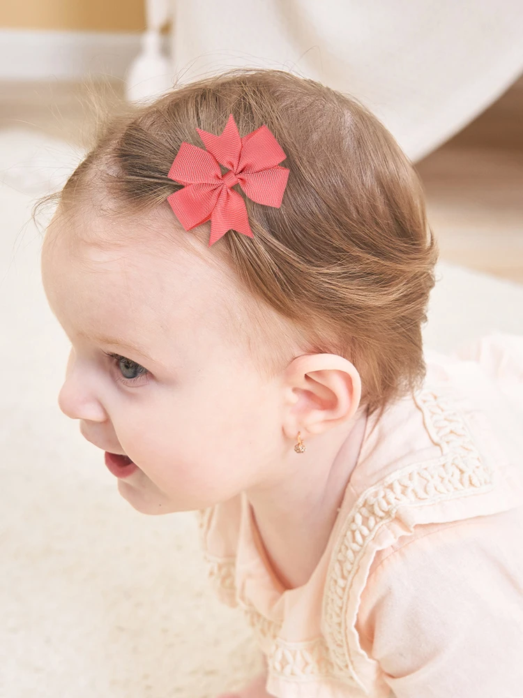 5 uds. De lazos para el pelo de Color sólido para niñas, cinta de grogrén de 2,5 pulgadas, molinete, horquillas para niños pequeños, accesorios para el cabello - imagen 5