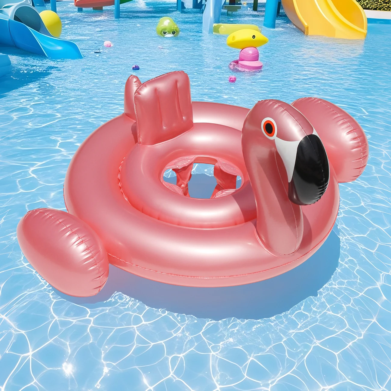 Anillo flotador infantil en cruz para piscina y playa - imagen 3