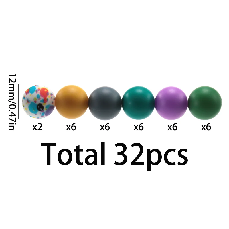 100-12mm32pcs