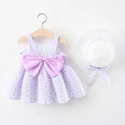 Vestido floral de verano para bebé niña