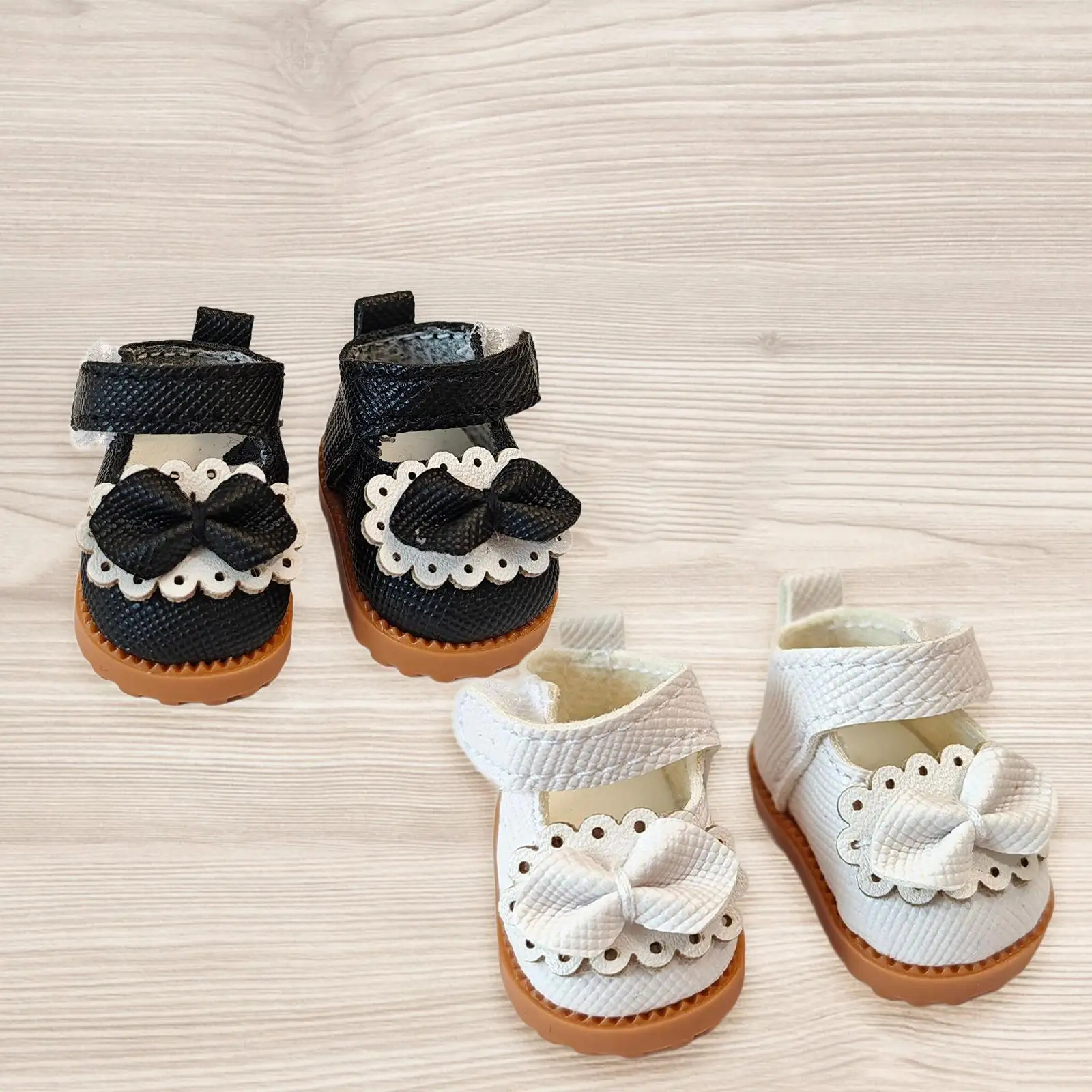 Plush Doll Shoes 2 Pairs Soft Photo Props Decoration Kids Gift Flexibility