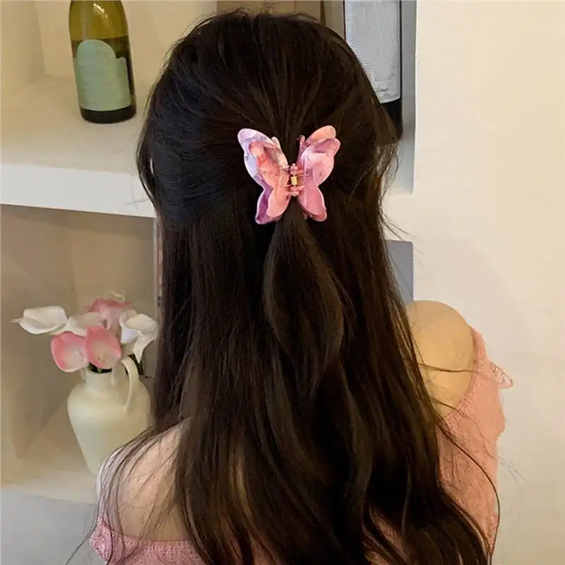 Pinza de acetato vintage con mariposa para niña - imagen 3