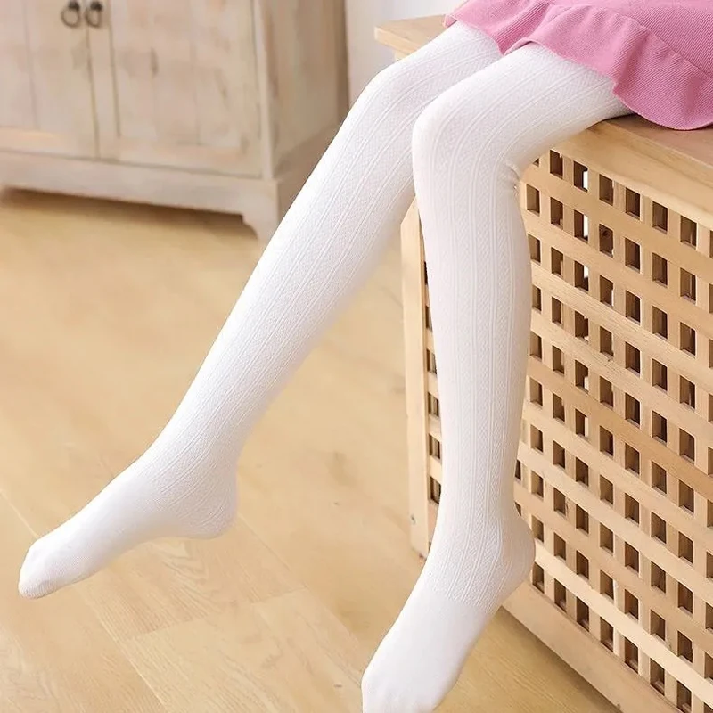 Pantimedias de cintura elástica para bebé, medias de Color sólido para bebé, pantimedias finas de terciopelo para otoño e invierno, mallas para niños de dos estilos