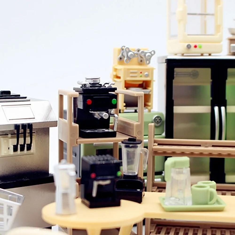 Refrigerador de doble puerta, fabricante de helados, modelo eléctrico, juguete de decoración, casa de muñecas, accesorios de muebles en miniatura, 1:12 - imagen 4