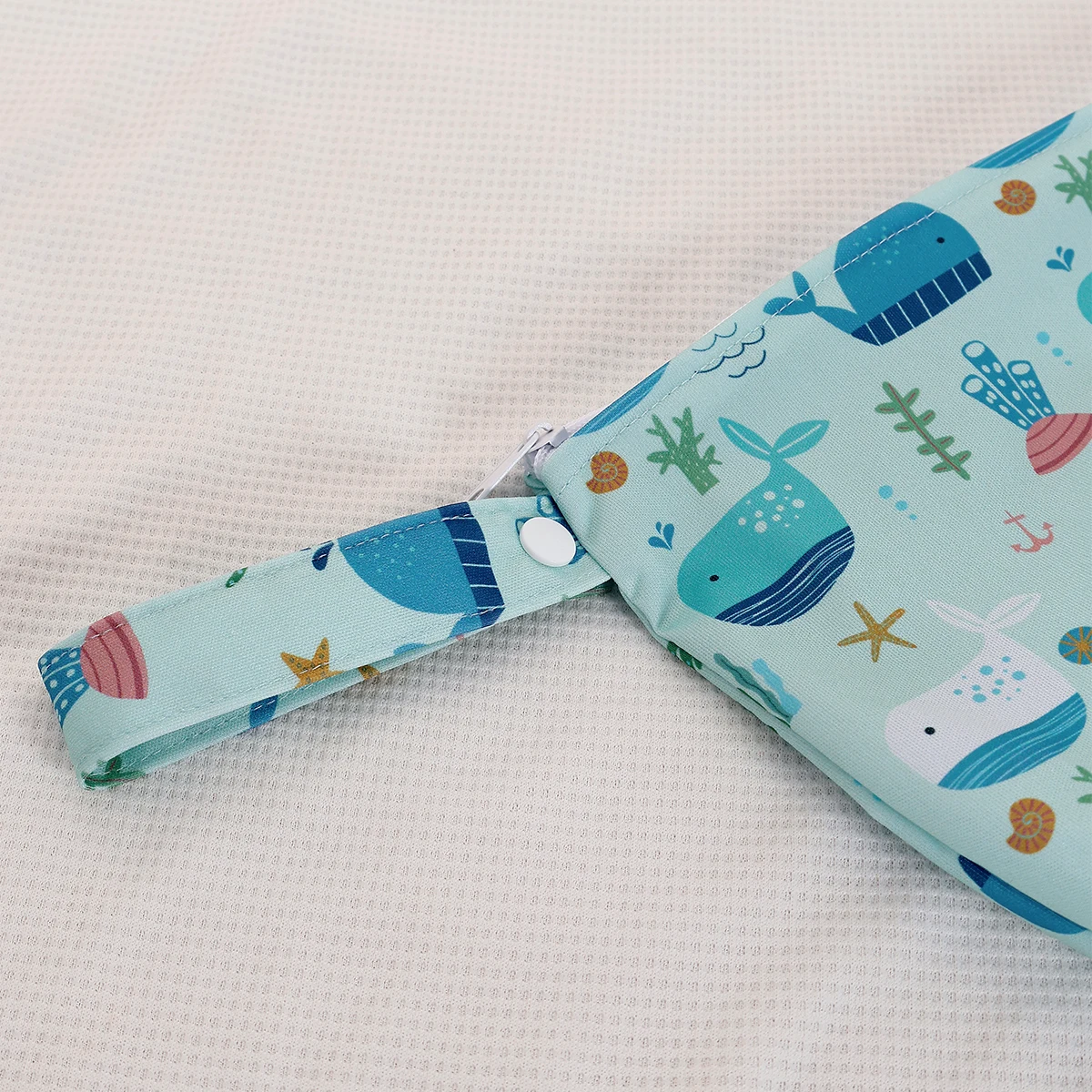 Elinfant 1 bolsa de almacenamiento de un solo bolsillo, con asa y cremallera, bolsa húmeda y seca, bolsa de pañales, bolsa de lavandería - imagen 3