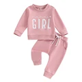 J Letter Print Pink