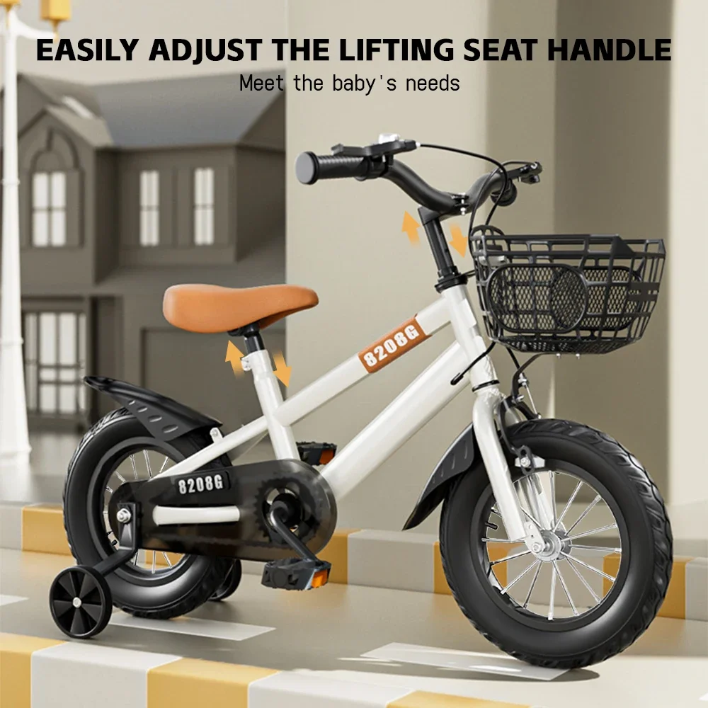 Flash Bicicleta infantil con ruedas entrenamiento y cesta – Freno doble - imagen 2