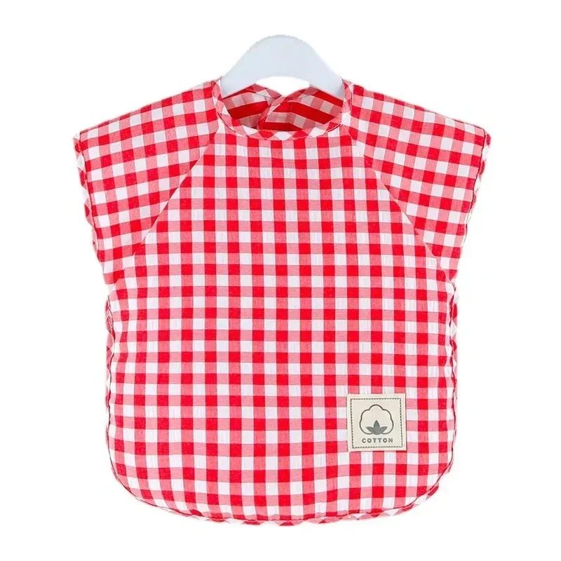 Babero para comer para bebé, delantal impermeable sin mangas, monos de comida, ropa de trabajo hecha a mano con pintura de arcilla para niñas y niños, paños para eructar - imagen 5