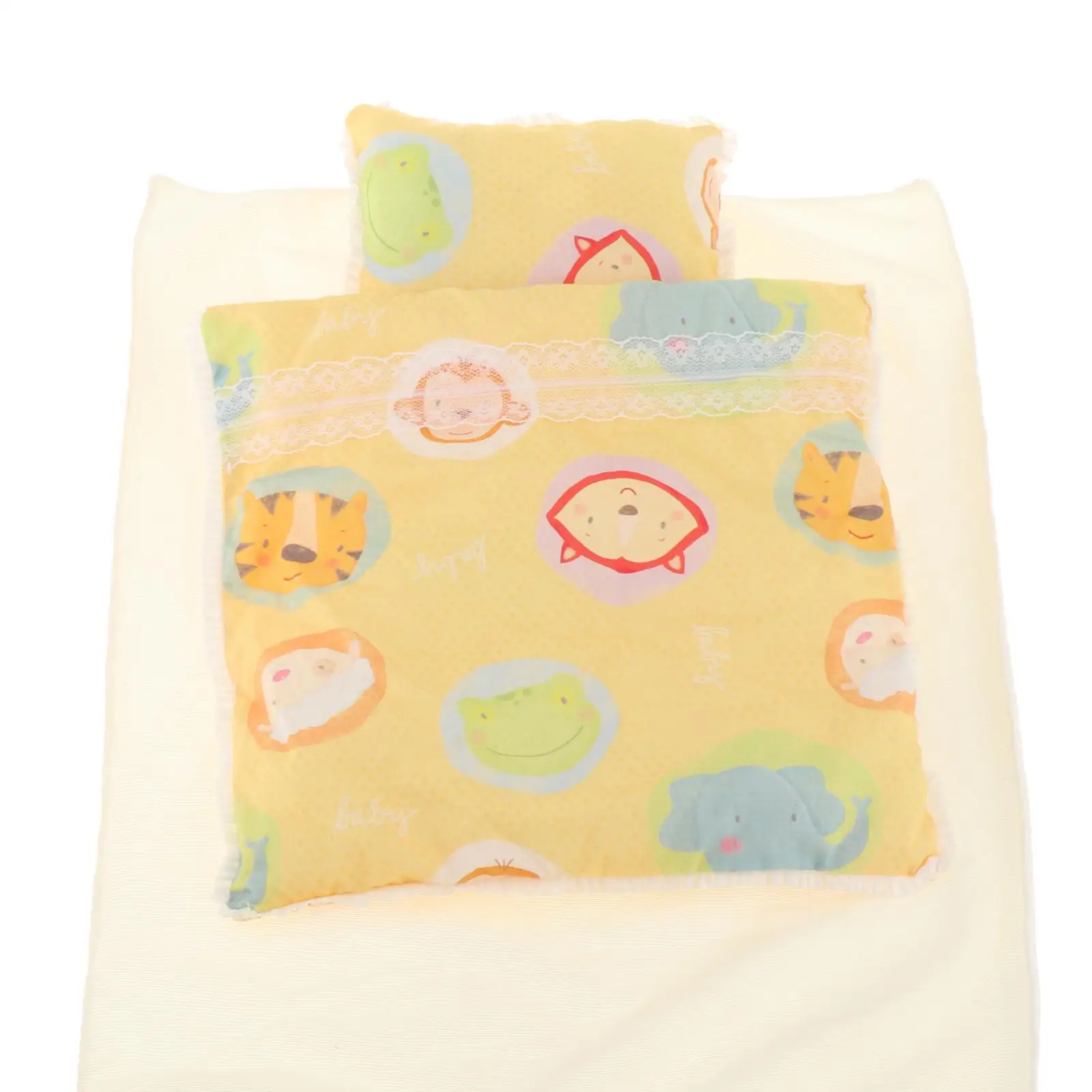 Doll Bedding Accessories Set Pretend Play Include Sheet Quilt Pillow for Doll Bunkbeds