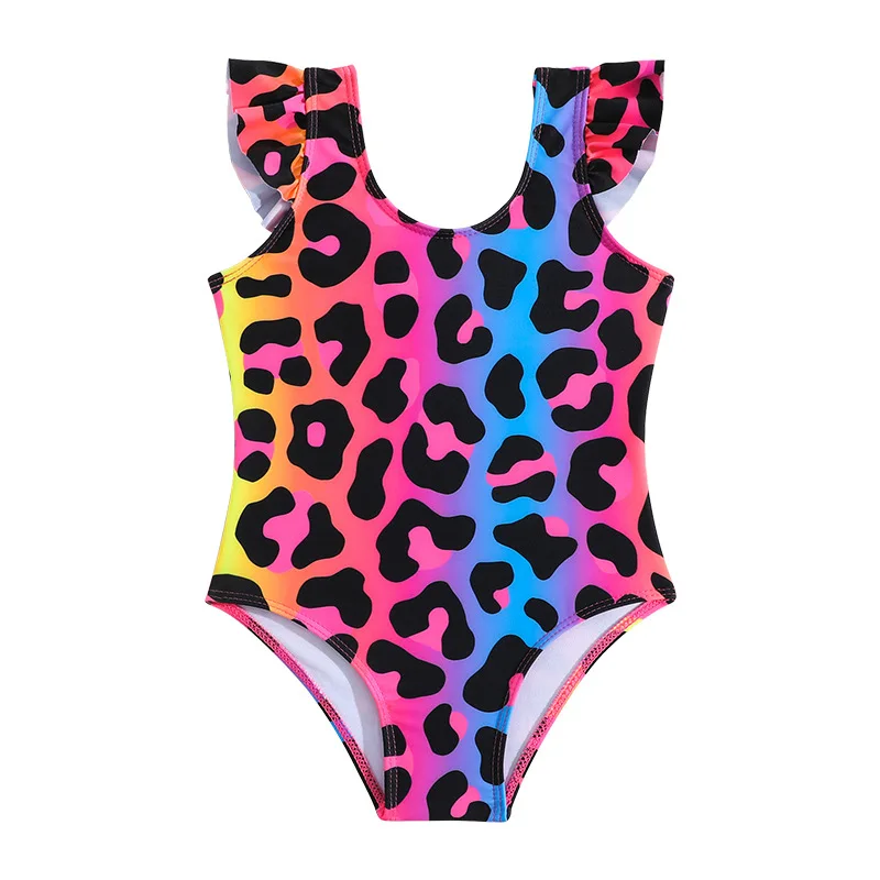 Bañador de una pieza para bebé niña con estampado leopardo