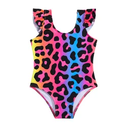 Bañador de una pieza para bebé niña con estampado leopardo