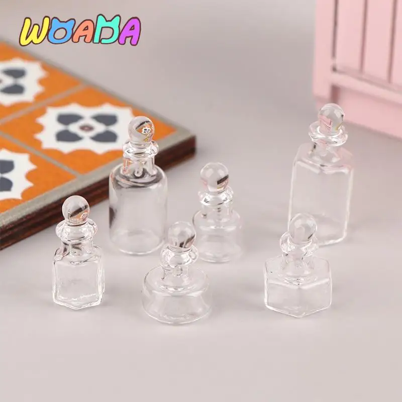 Mini Decoración de casa de muñecas, botella de vidrio, maceta vintage europea, accesorios de escena de tiro, 1 unidad