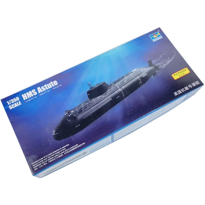 TRUMPETER Escala 1/350 HMS Astute Classnuclear Poweredattack Submarinos Modelo de rompecabezas de ensamblaje de plástico - imagen 3