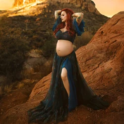 Vestido de maternidad bohemio floral para fotos embarazo