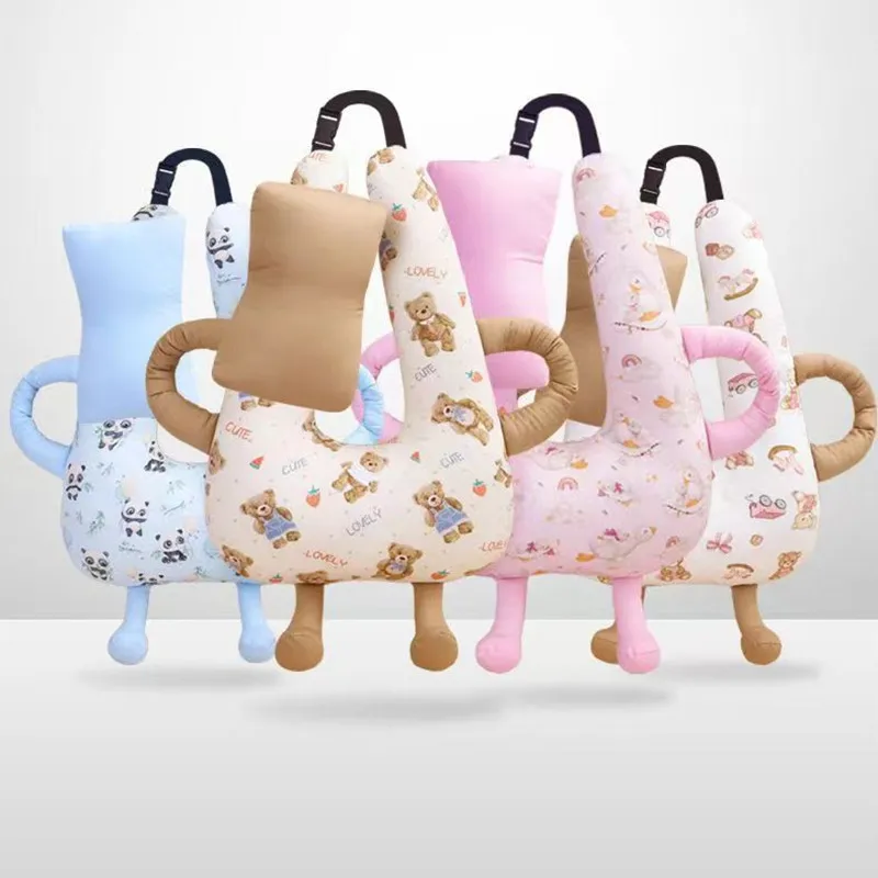 Nuevo asiento de coche de seguridad para niños, almohada con soporte para la cabeza, cojín de algodón con dibujos animados, asiento de viaje para bebé, soporte para el cuello, almohadilla para reposacabezas - imagen 2