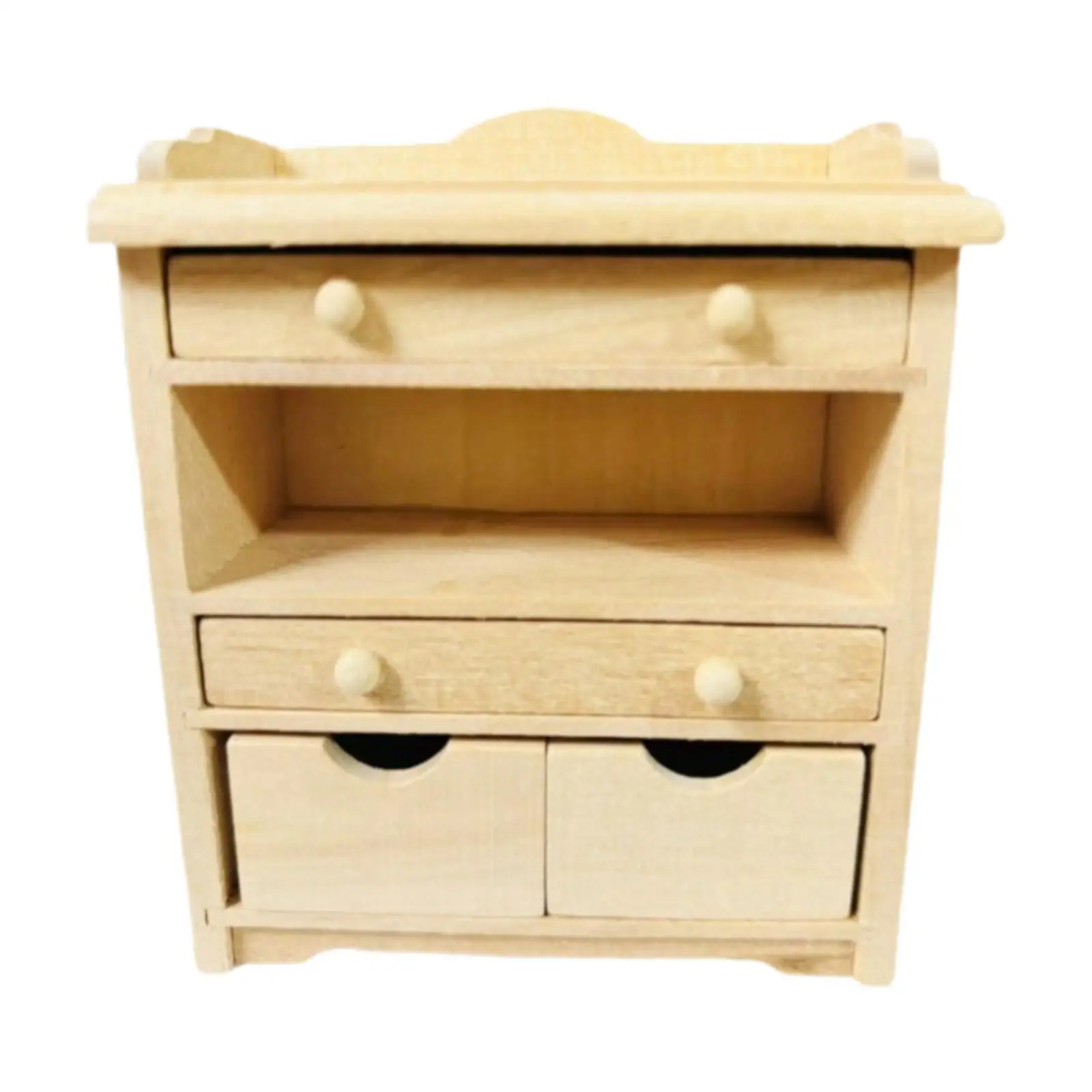 1/12 Scale Dollhouse Night Stand,Dollhouse Movement Cabinet,Mini Handcraft