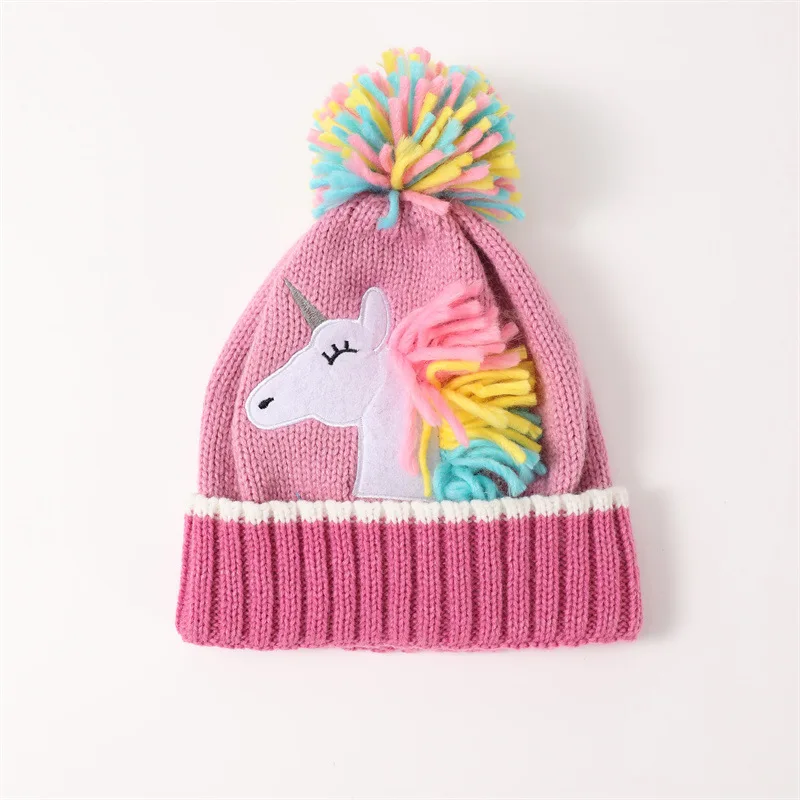 Set gorro y guantes unicornio niña – Forro térmico de invierno - imagen 4