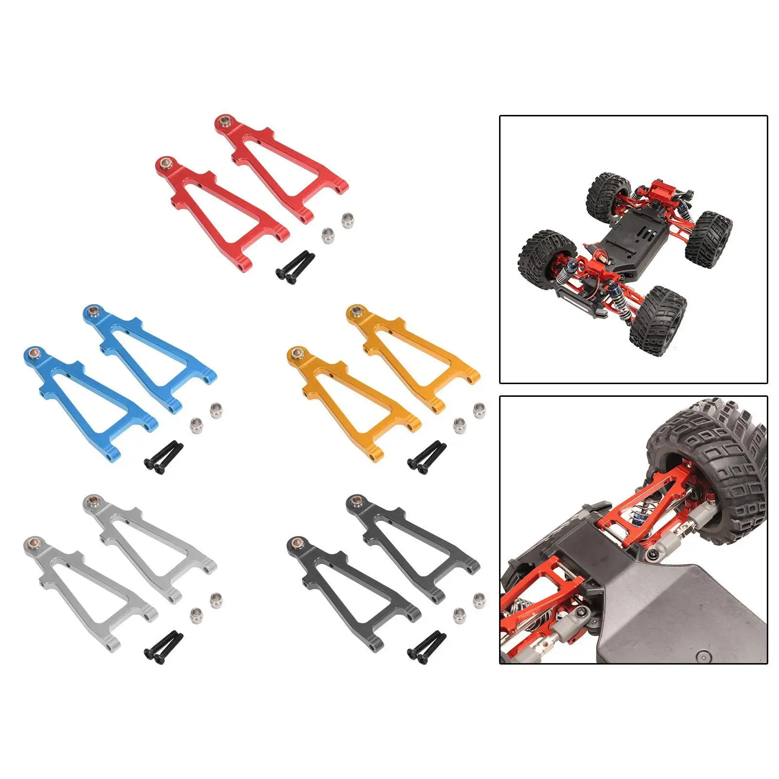 2x RC Car Front Lower Swing Arms 1/20 Premium Heavy Duty High Strength Easy to Replace Modification Part for C8811 20208 JJRC