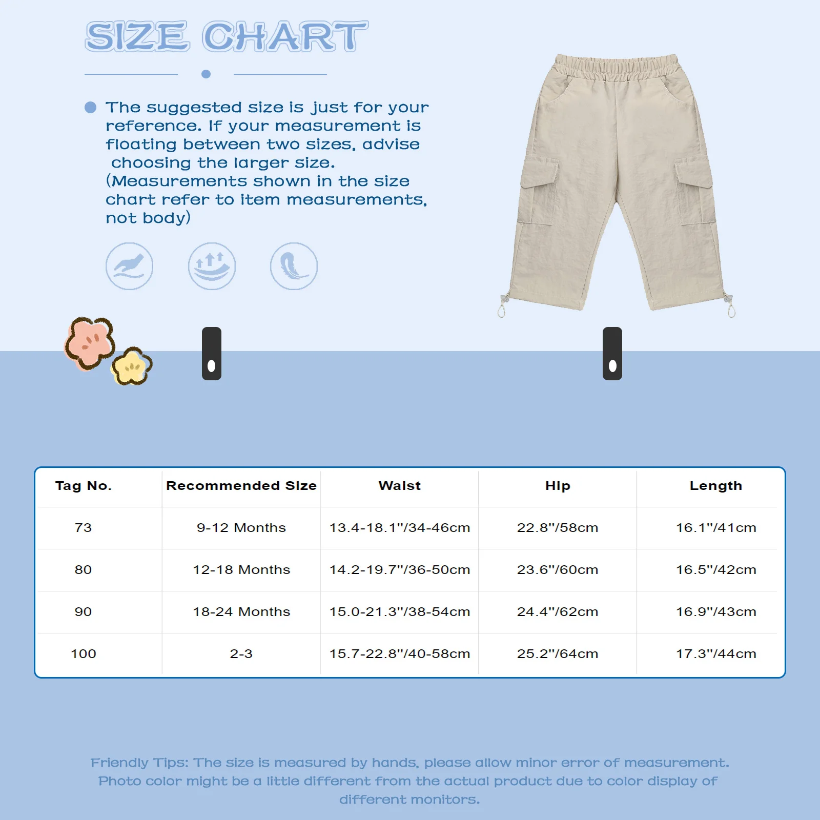 Pantalón cargo para bebé de algodón