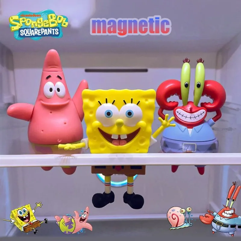 Bob Esponja SuqarePants 25 ° aniversario Crossing Series refrigerador imán juguete figuras de acción adornos colección regalos para niños - imagen 2