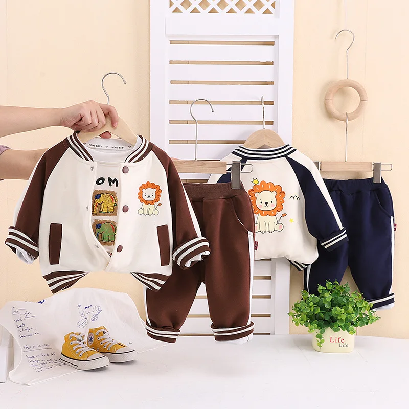 Chándal bebé primavera otoño con chaqueta de dibujos animados