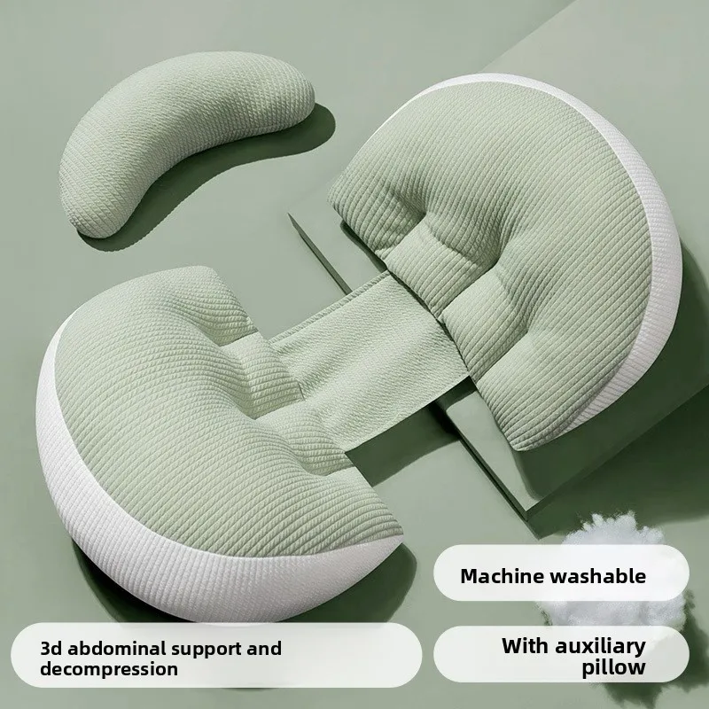 Almohada transpirable para dormir lateral de maternidad, cojín de soporte para el vientre para embarazo con soporte para la cintura y cómodo diseño lateral - imagen 4