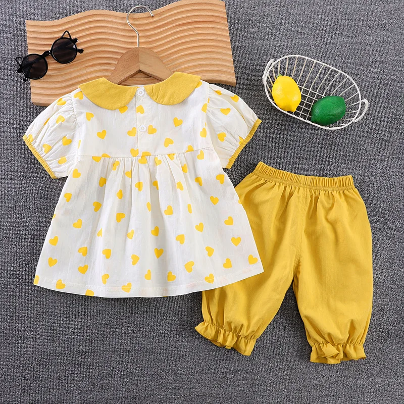 Conjunto de ropa de verano para bebé, traje de camiseta y pantalones cortos para niño y niña, chándal informal bonito para niño, 2 uds./Set - imagen 4