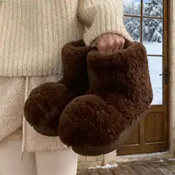 Pantuflas antideslizantes con motivo de gato para niños – Algodón suave para casa