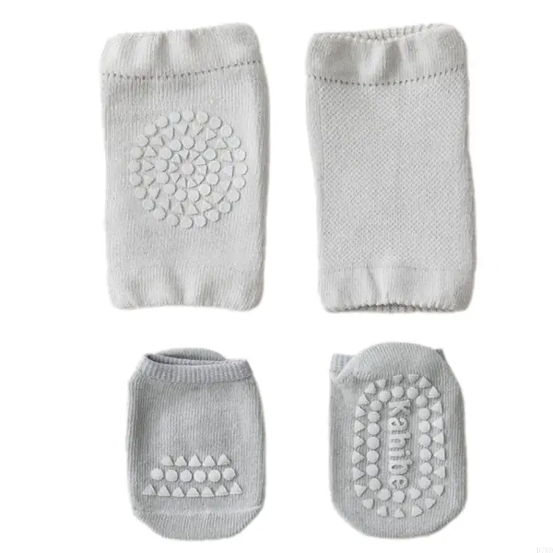 D7YD Protectores rodilla gruesos con calcetines no lisos para tela algodón transpirable para niños - imagen 3