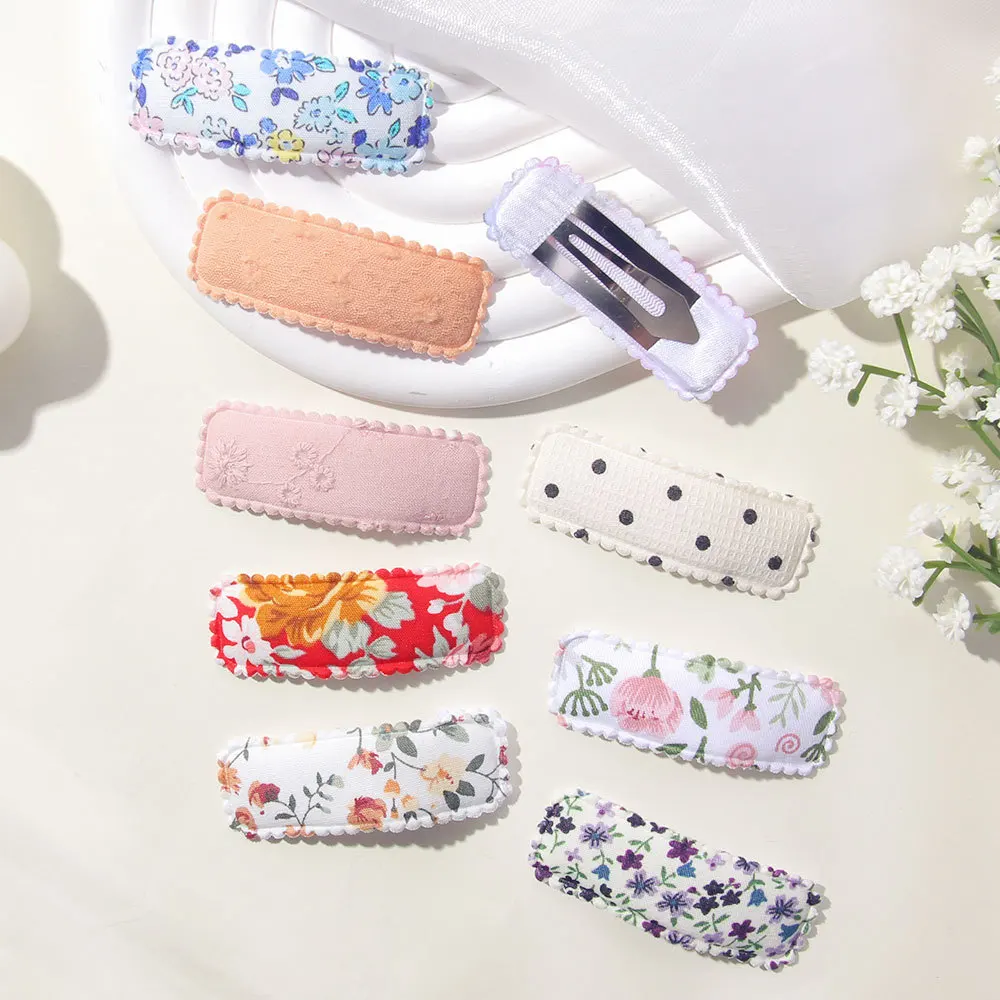 Pinzas de tela con flores para el cabello niñas - imagen 4