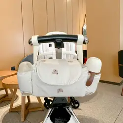 Organizador de carrito con portavasos – Accesorio práctico para cochecito