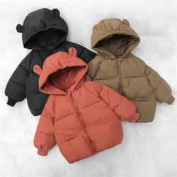 Chaqueta de invierno con capucha para bebé antiviento