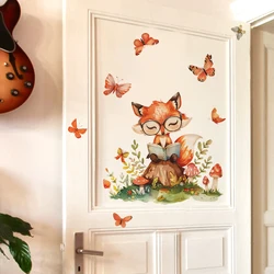 Pegatina pared infantil zorro con mariposas – Vinilo habitación