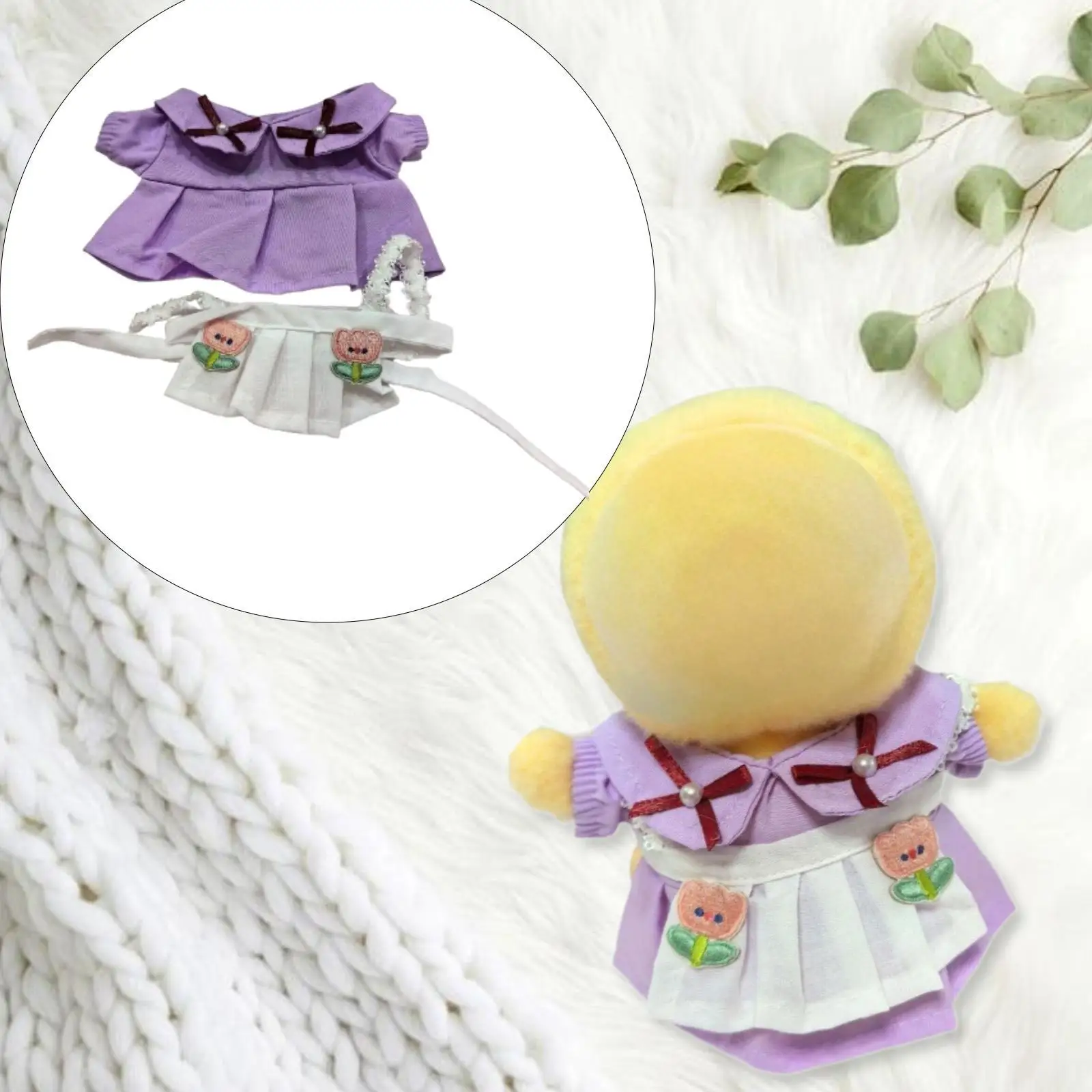 Stuffed Doll Maid Outfit DIY Photo Props Make Your Own Dolls for 5.91inch