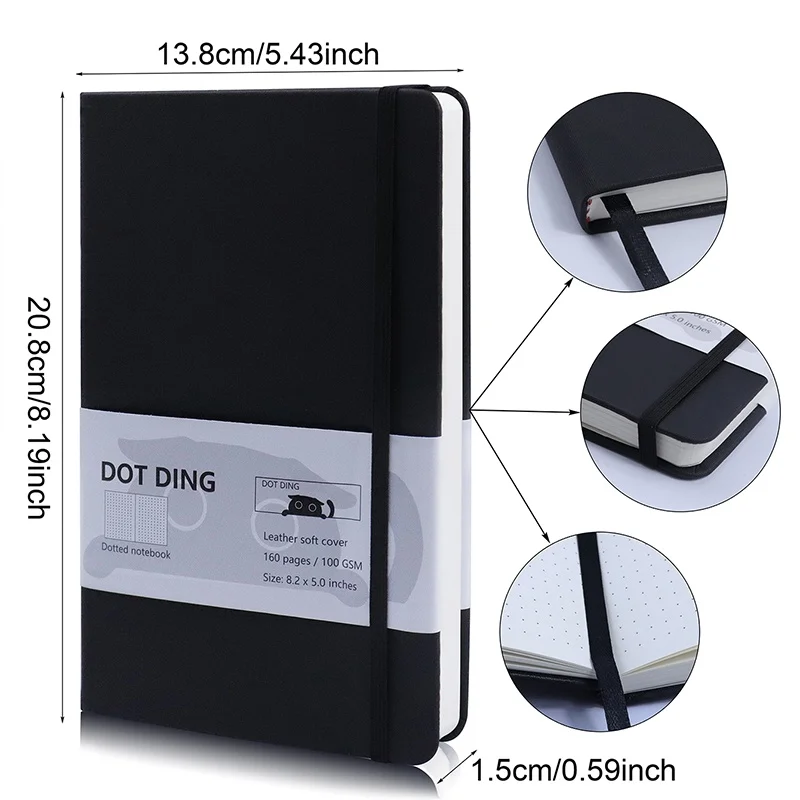 Cuaderno de puntos A5 100 GSM 160 Cuadernos y diarios Material escolar Papelería