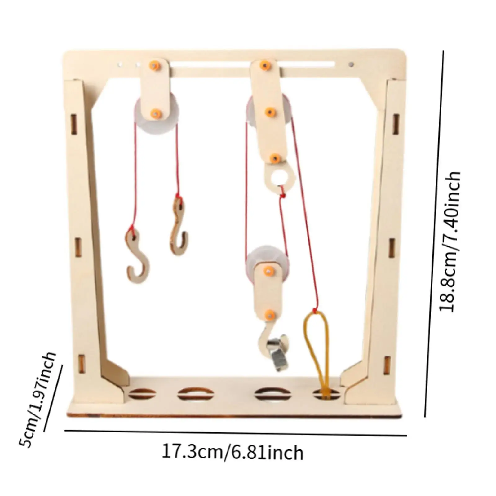 Fixed Movable Pulley Education Tool Multipurpose Portable Easy to Install Demonstrator Teaching Equipment for Children School