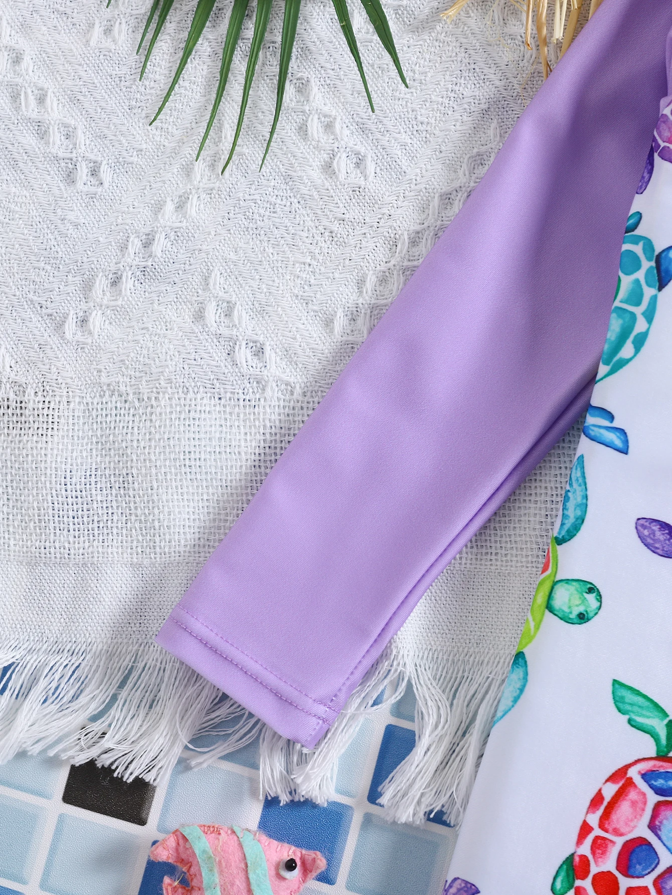 Traje de baño manga larga para niña con estampado dibujos animados - imagen 4