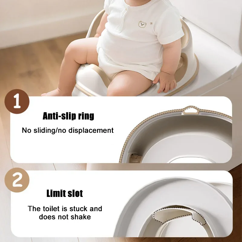 Asiento reductor de inodoro con barandilla y cojín – Diseño oso - imagen 3