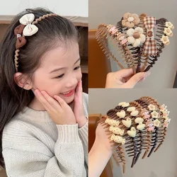Pinzas de pelo color café para niñas