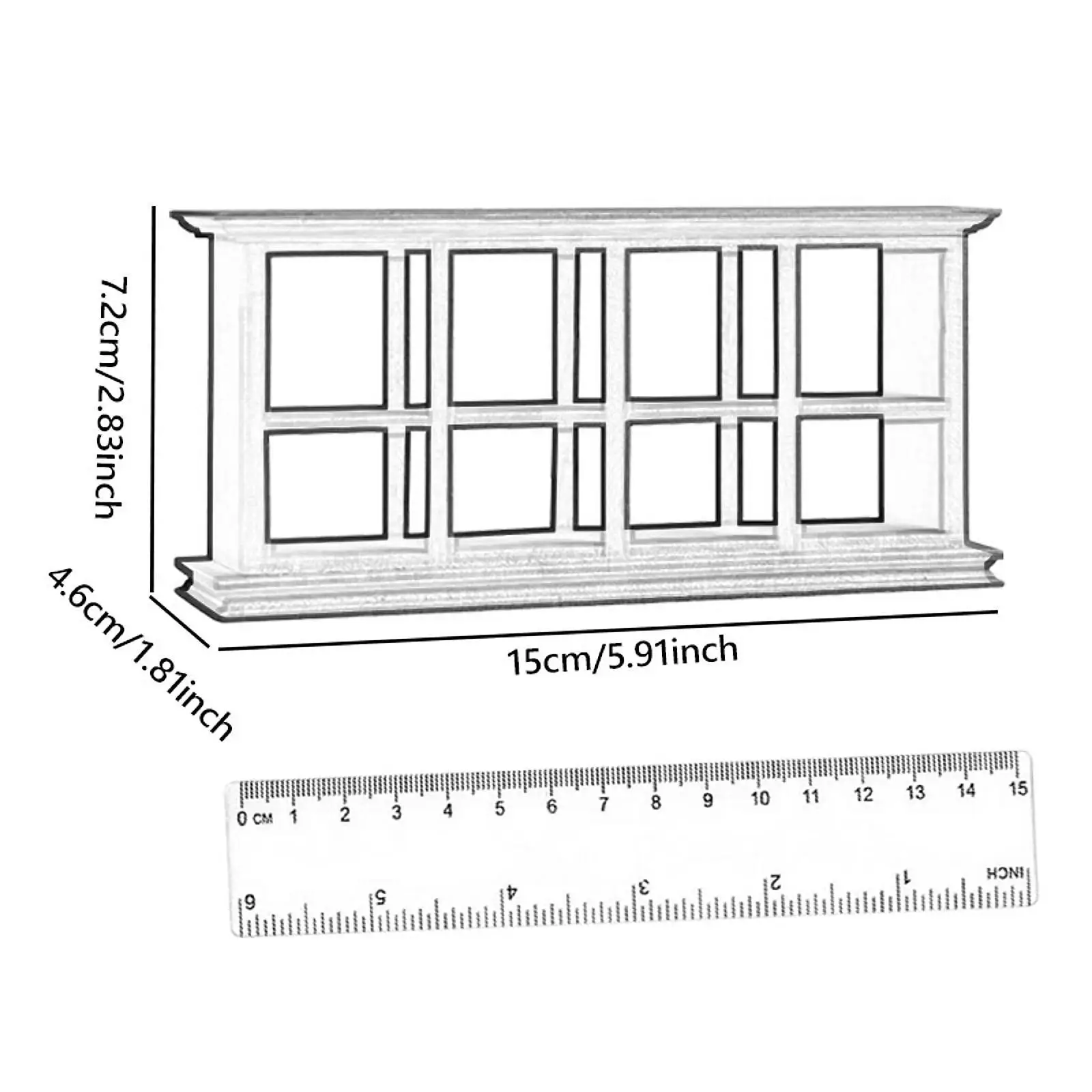 1:12 Dollhouse Cabinet Doll House Storage Decoration Wooden DIY Mini House